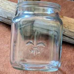 Anchor Hocking Fleur De Leis Glass Vintage Jar Also Could Be New Orleans Saints